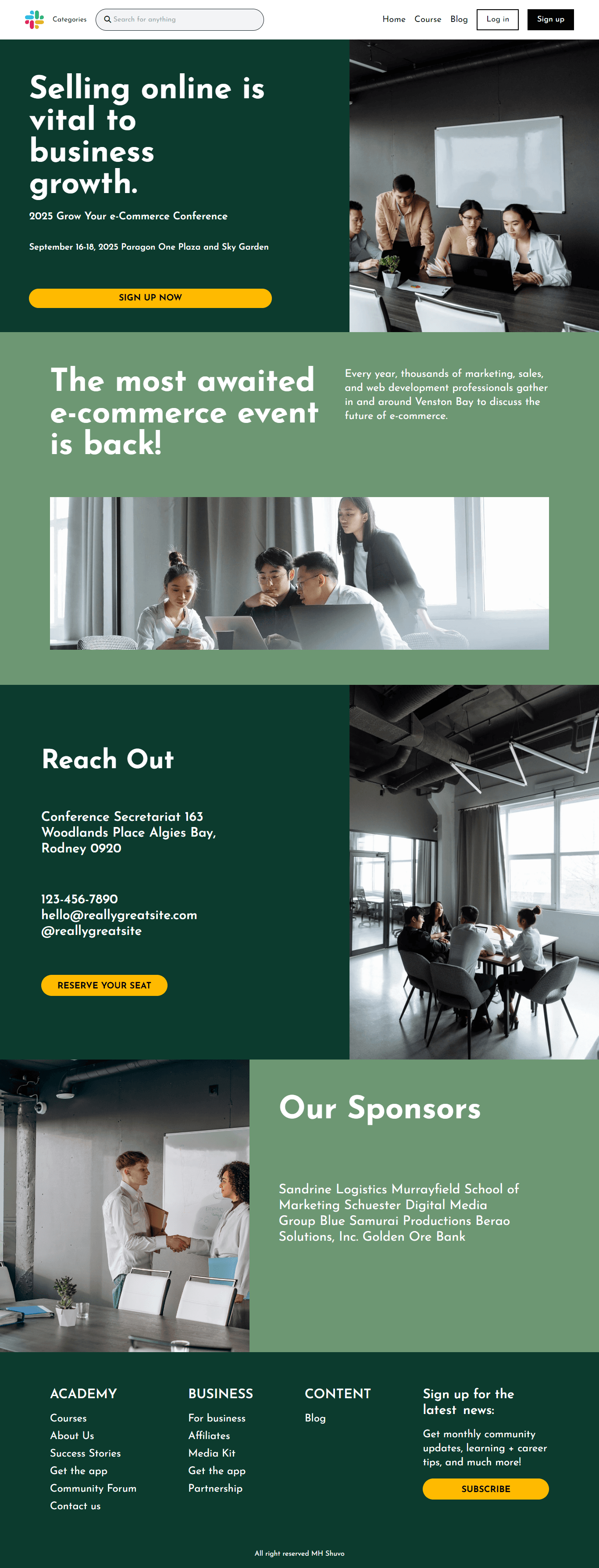 Course Template React